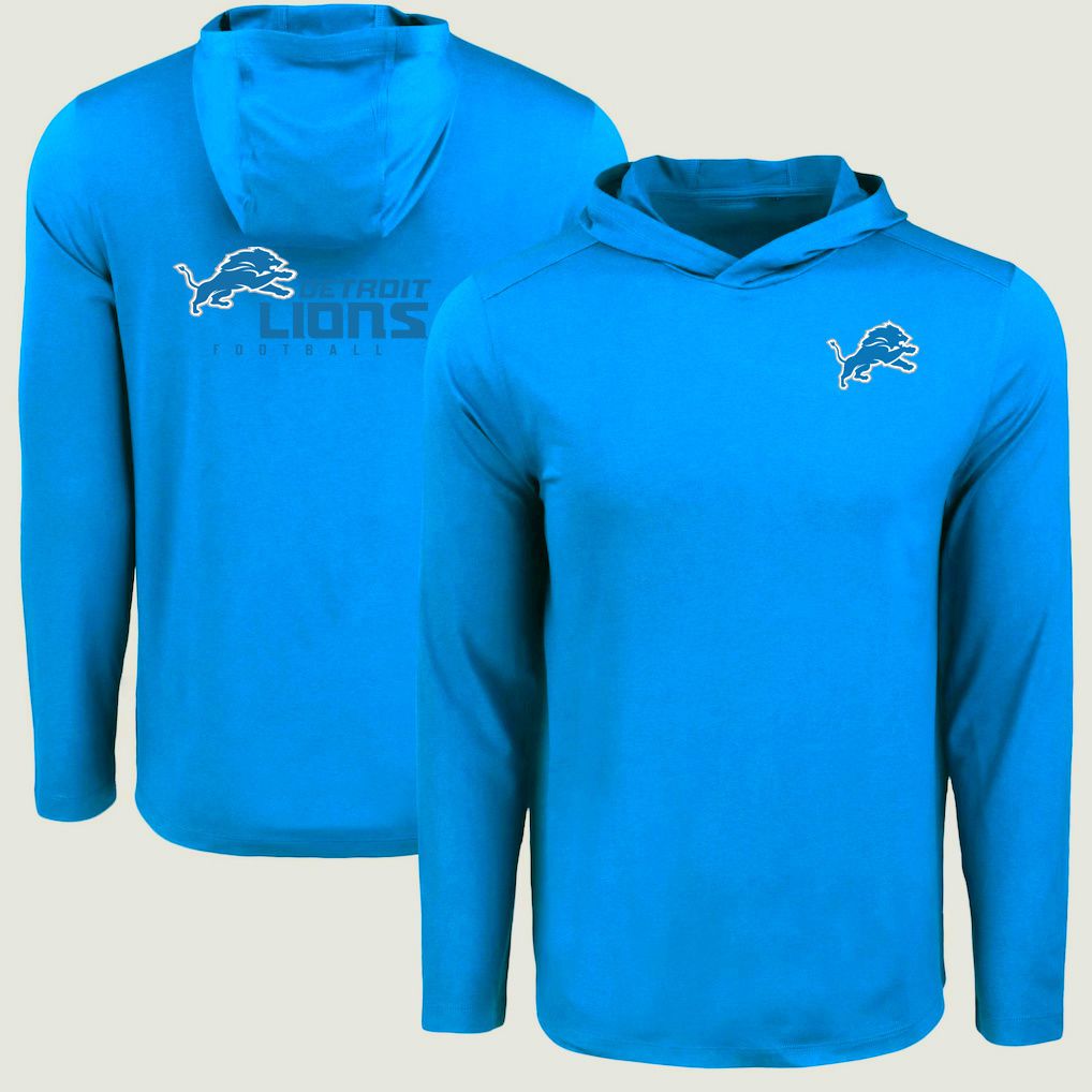 Men 2026 NFL Detroit Lions Hooded long sleeved T-shirt blue 05->nfl t-shirts->Sports Accessory